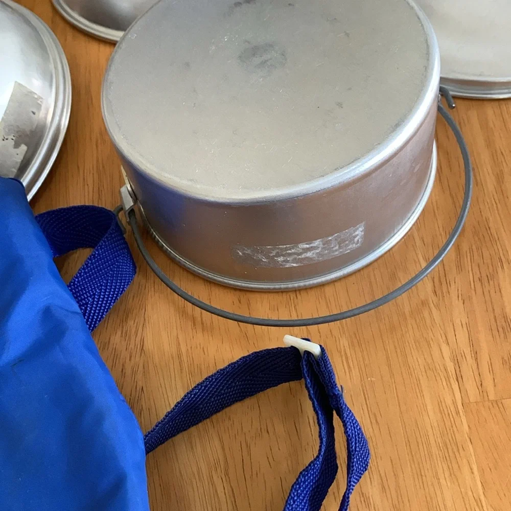 💚Girl Scouts Mess Kit GSUSA brand Carrying Case Outdoor Pots Pans